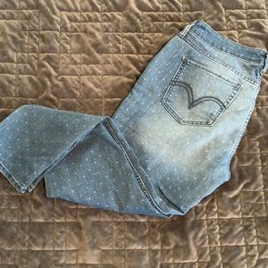 Levi’s polka dot skinny ankle jeans size 31
